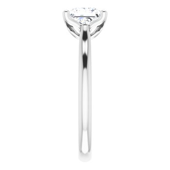 The Lily 1.10ctw Princess cut Lab Grown Diamond Solitaire Accented Engagement Ring