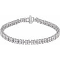 5.50ct Lab Grown Diamond Cluster Tennis Bracelet in 14k Gold