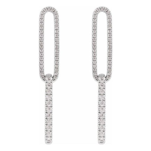 0.50ct Lab Grown Diamond Large Link Earrings