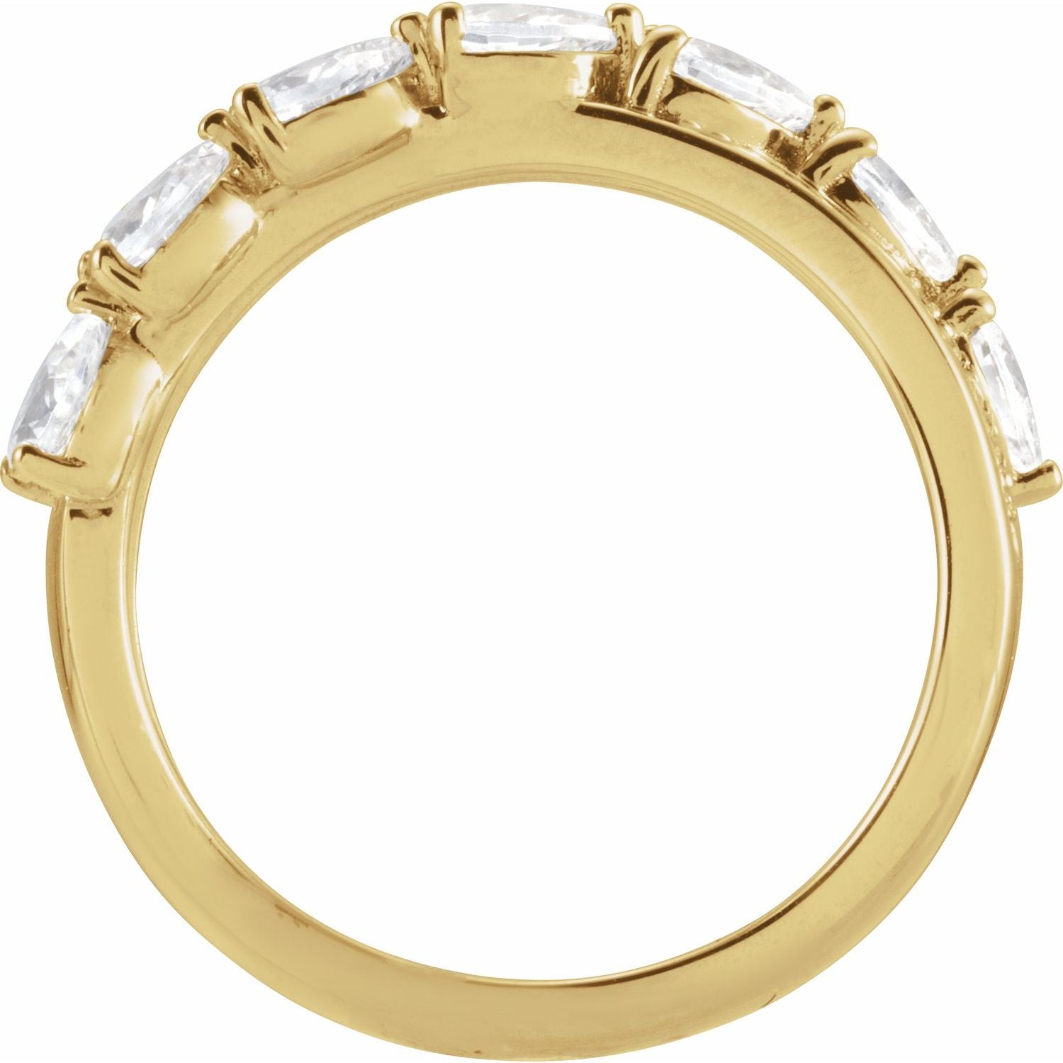 1.80ct Lab Grown Diamond Accented Chasing Pears Ring in 14k Gold