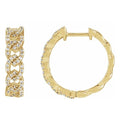 0.50ct Lab Grown Diamond Fancy Hoop Earrings in 14k Gold