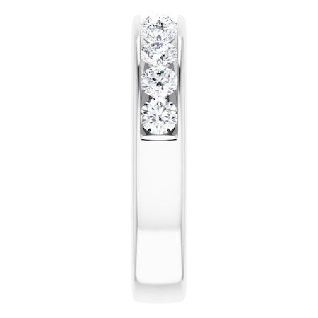 1.00ct Round Lab Grown Diamond Channel Set Half Eternity