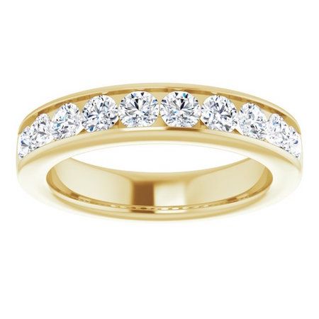 1.00ct Round Lab Grown Diamond Channel Set Half Eternity