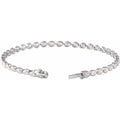 5.00ct Oval cut Lab Grown Diamond Bezel Set Tennis Bracelet in 14k Gold