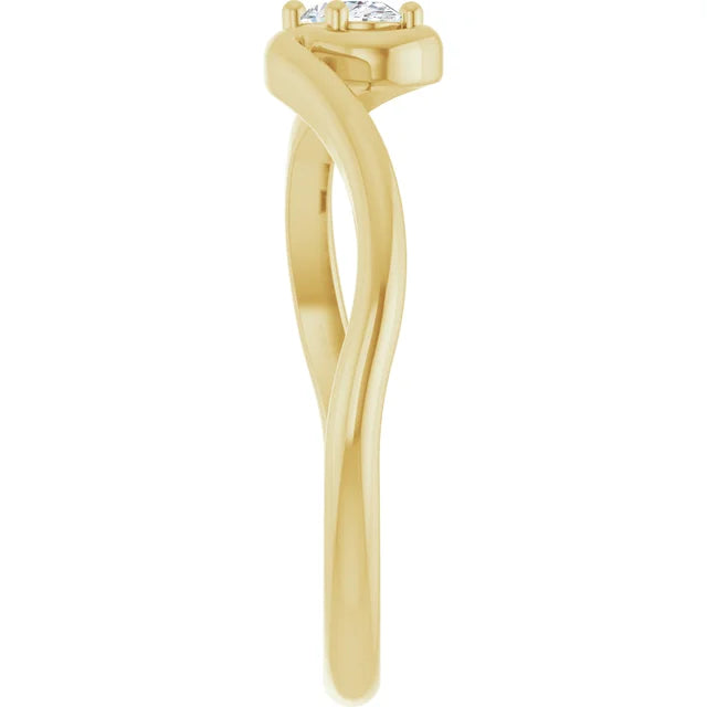 Mini Oval Lab Grown Diamond Wave Ring