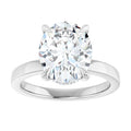 The Clara 2.50ct Oval cut Lab Grown Diamond Hidden Halo Solitaire Engagement Ring