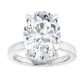 The Clara 4.00ct Oval cut Lab Grown Diamond Hidden Halo Solitaire Engagement Ring