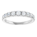 0.75ct Round Lab Grown Diamond French Set Graduated Half Eternity