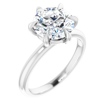 The Anna 4.00ct Round cut Lab Grown Diamond Solitaire Engagement Ring