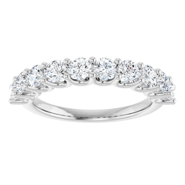 1.50ct Round Lab Grown Diamond U Claw Half Eternity
