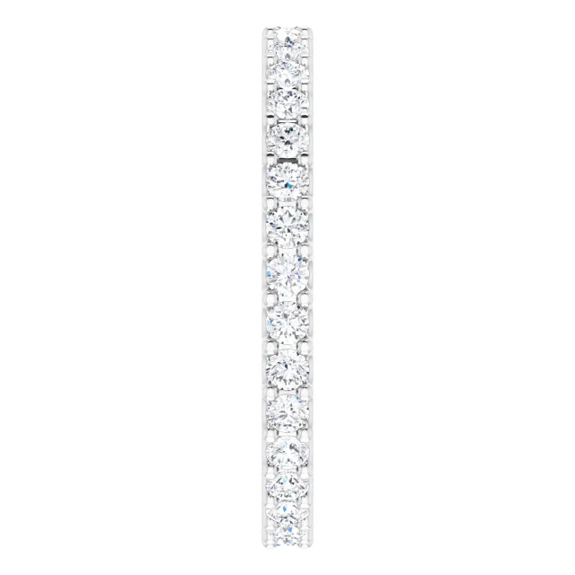 1.7mm 0.65ct Round Lab Grown Diamond U Claw Full Eternity