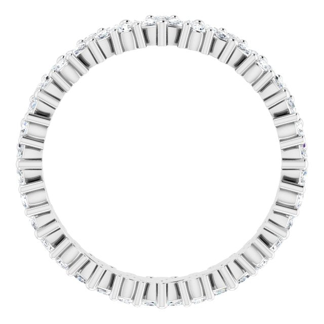 1.20ct Marquise and Round Cluster Lab Grown Diamond Full Eternity Ring
