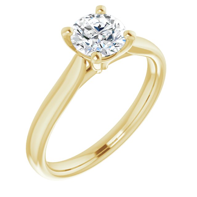 The Mia 1.00ct Round cut Lab Grown Diamond Solitaire Engagement Ring