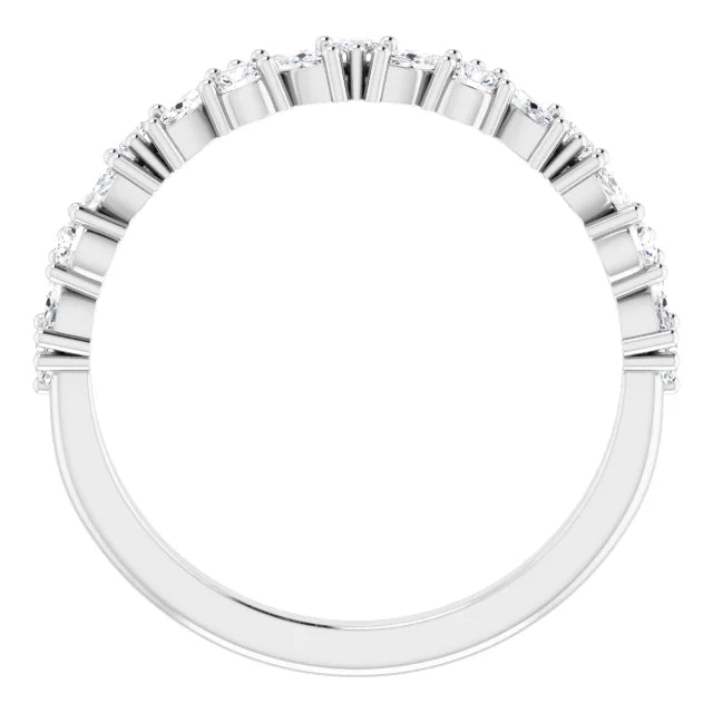 0.50ct Small Marquise and Round Cluster Lab Grown Diamond Ring