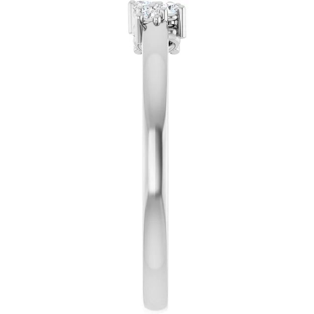 0.20ct Lab Grown Diamond Cluster Open Ring