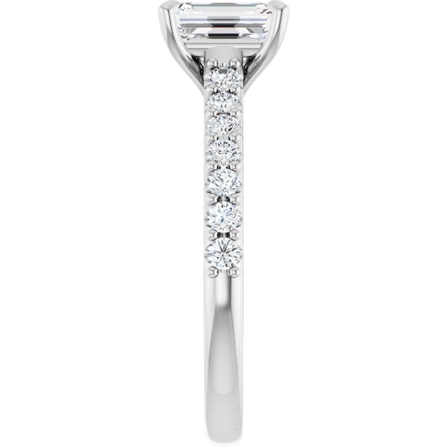 The Phoebe 1.86ctw Emerald cut Lab Grown Diamond Engagement Ring