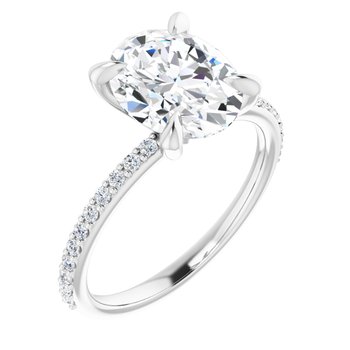 The Harriet 2.22ctw Oval cut Lab Grown Diamond Engagement Ring