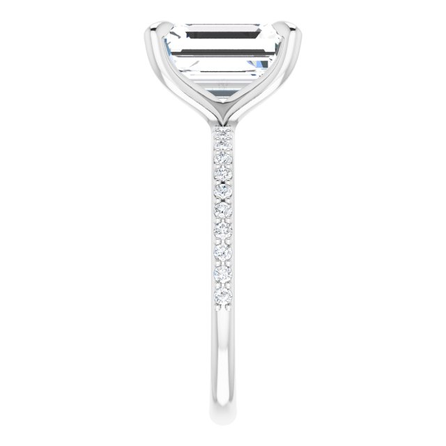 The Harriet 3.22ctw Emerald cut Lab Grown Diamond Engagement Ring
