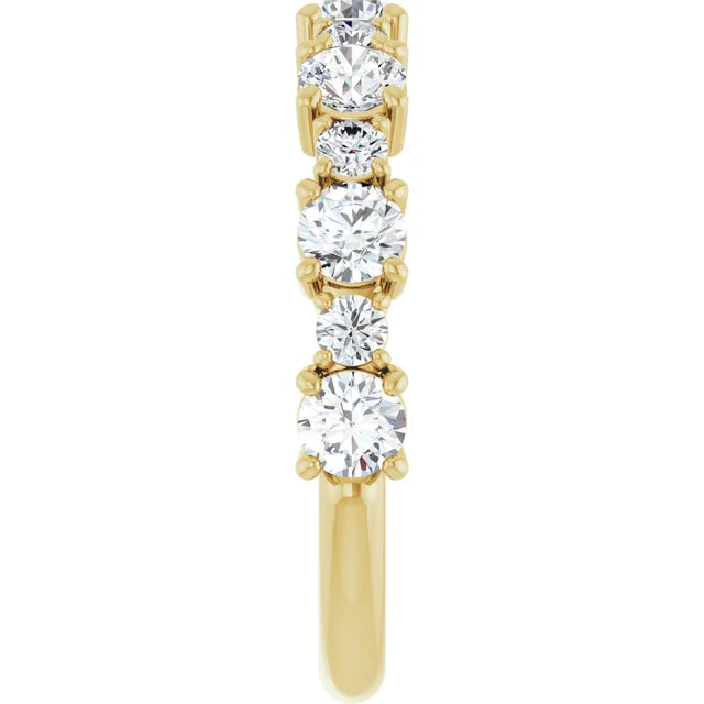 1.30ct Round Lab Grown Diamond Round Alternating Half Eternity