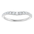 0.50ctw Round Lab Grown Diamond Ring Enhancer Graduated Contour Band