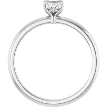 The Emma 0.50ct Oval cut Lab Grown Diamond Solitaire Engagement Ring