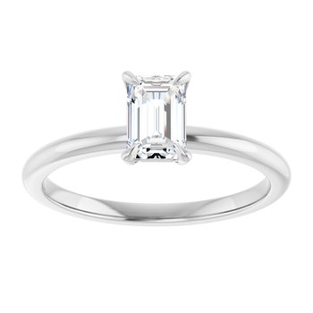 The Emma 0.50ct Emerald cut Lab Grown Diamond Solitaire Engagement Ring