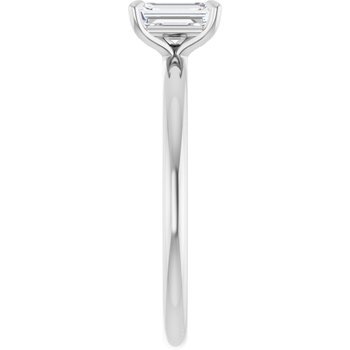 The Emma 0.50ct Emerald cut Lab Grown Diamond Solitaire Engagement Ring