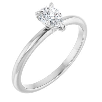 The Emma 0.50ct Pear cut Lab Grown Diamond Solitaire Engagement Ring