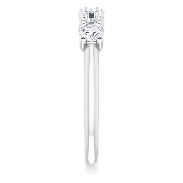 1.00ct Round Lab Grown Diamond 5 Stone U Claw Ring