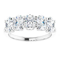 2.50ct Oval cut Lab Grown Diamond 5 Stone U Claw Ring