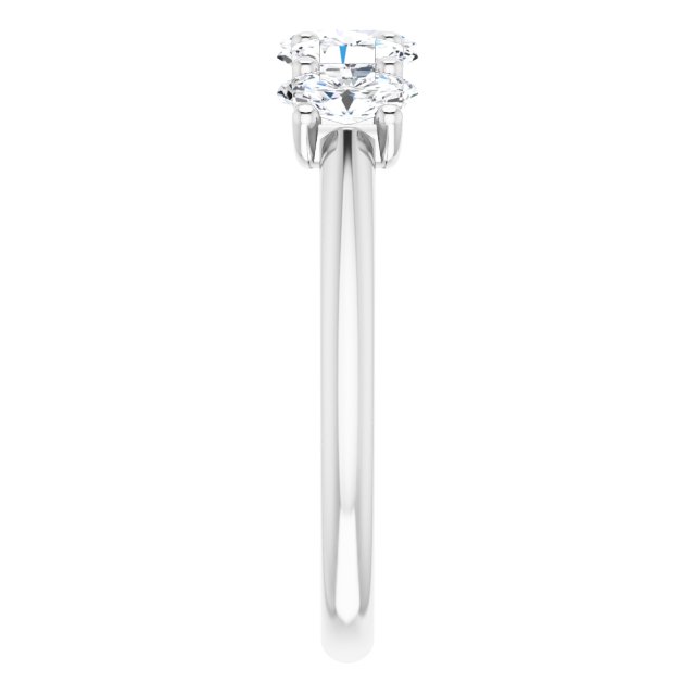 1.00ct Oval Lab Grown Diamond 5 Stone U Claw Ring