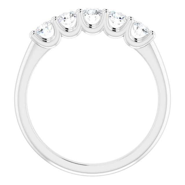 0.75ct Round Lab Grown Diamond 5 Stone U Claw Ring