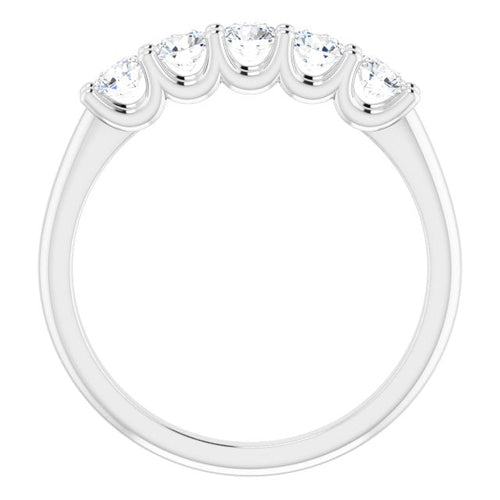 0.75ct Round Lab Grown Diamond 5 Stone U Claw Ring