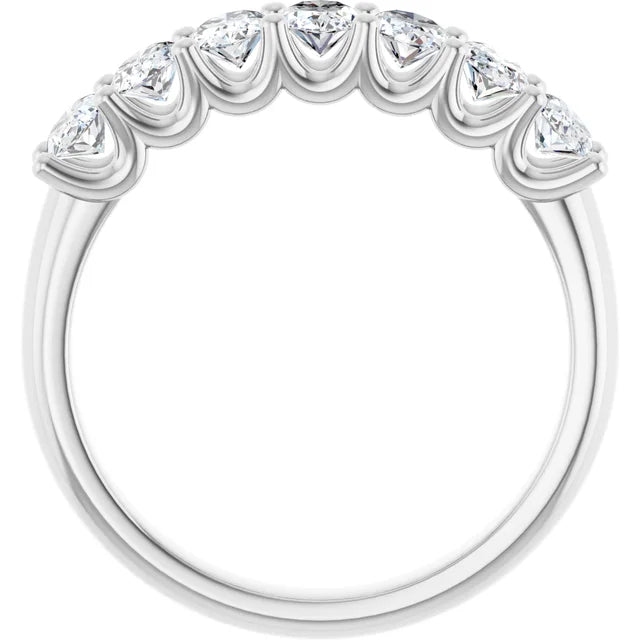 1.40ct Oval Lab Grown Diamond 7 Stone U Claw Ring