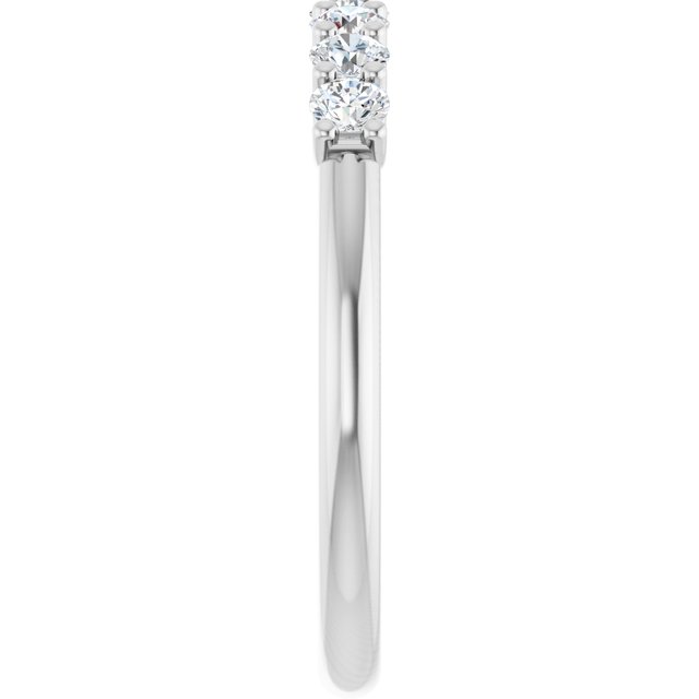 0.50ct Round Lab Grown Diamond 7 Stone U Claw Ring