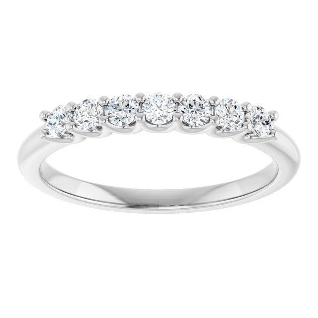 0.28ct Round Lab Grown Diamond 7 Stone U Claw Ring