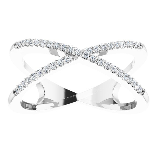0.20ct Diamond Crossover Ring in 14k Gold