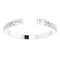 0.50ct Round and Baguette Lab Grown Diamond Open Ring