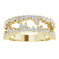 0.80ct Round Lab Grown Diamond Full Scattered Open Band Ring