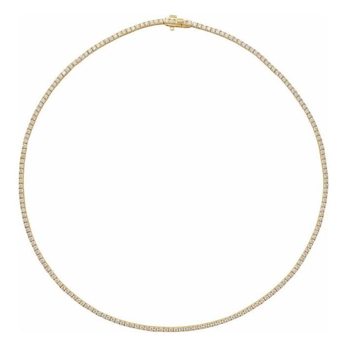 7.00ct Lab Grown Diamond Tennis Necklace in 9k Gold