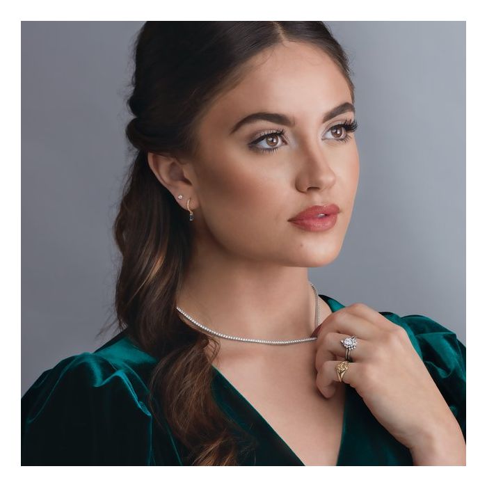 7.00ct Lab Grown Diamond Tennis Necklace in 9k Gold