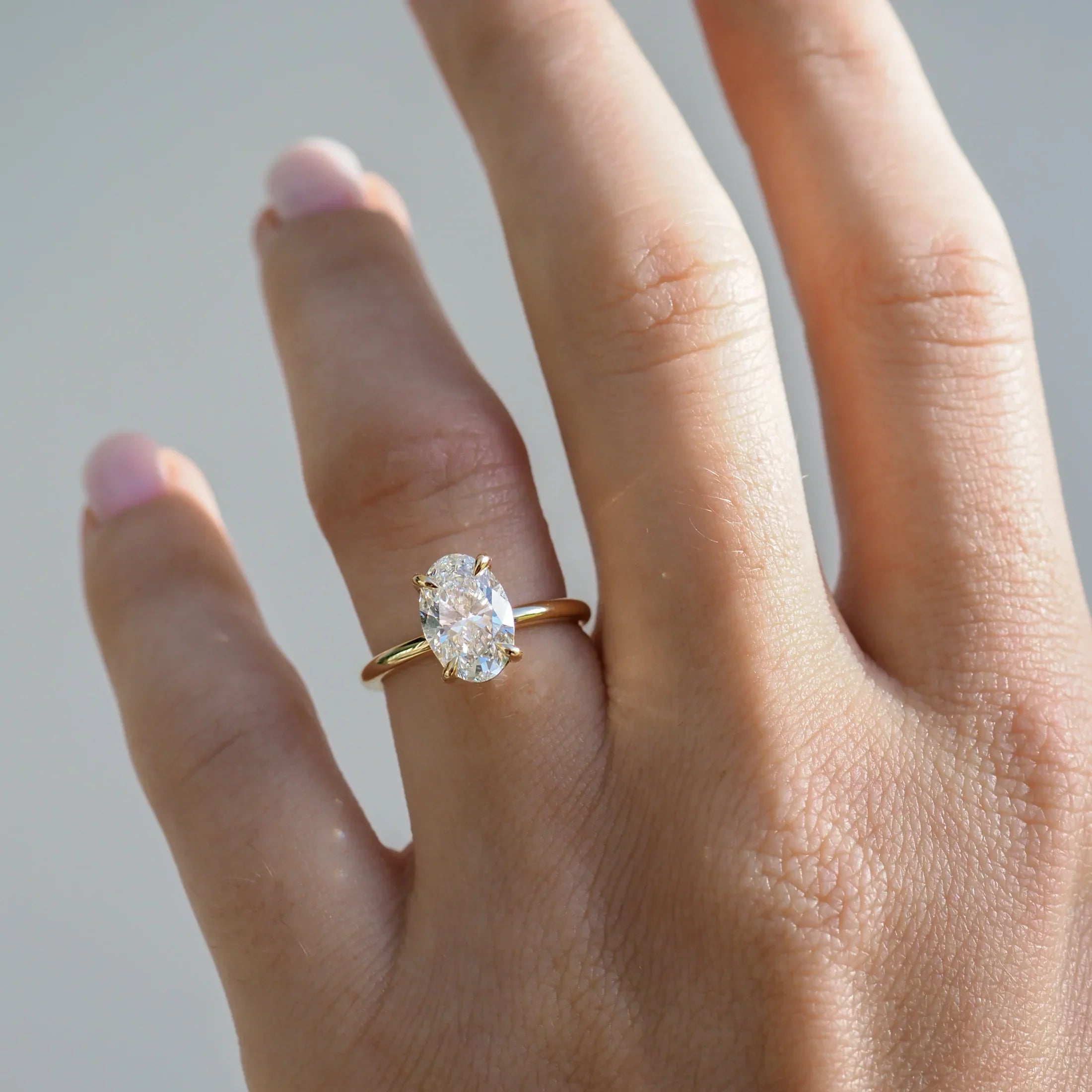 The Emma 2.00ct Oval cut Lab Grown Diamond Solitaire Engagement Ring