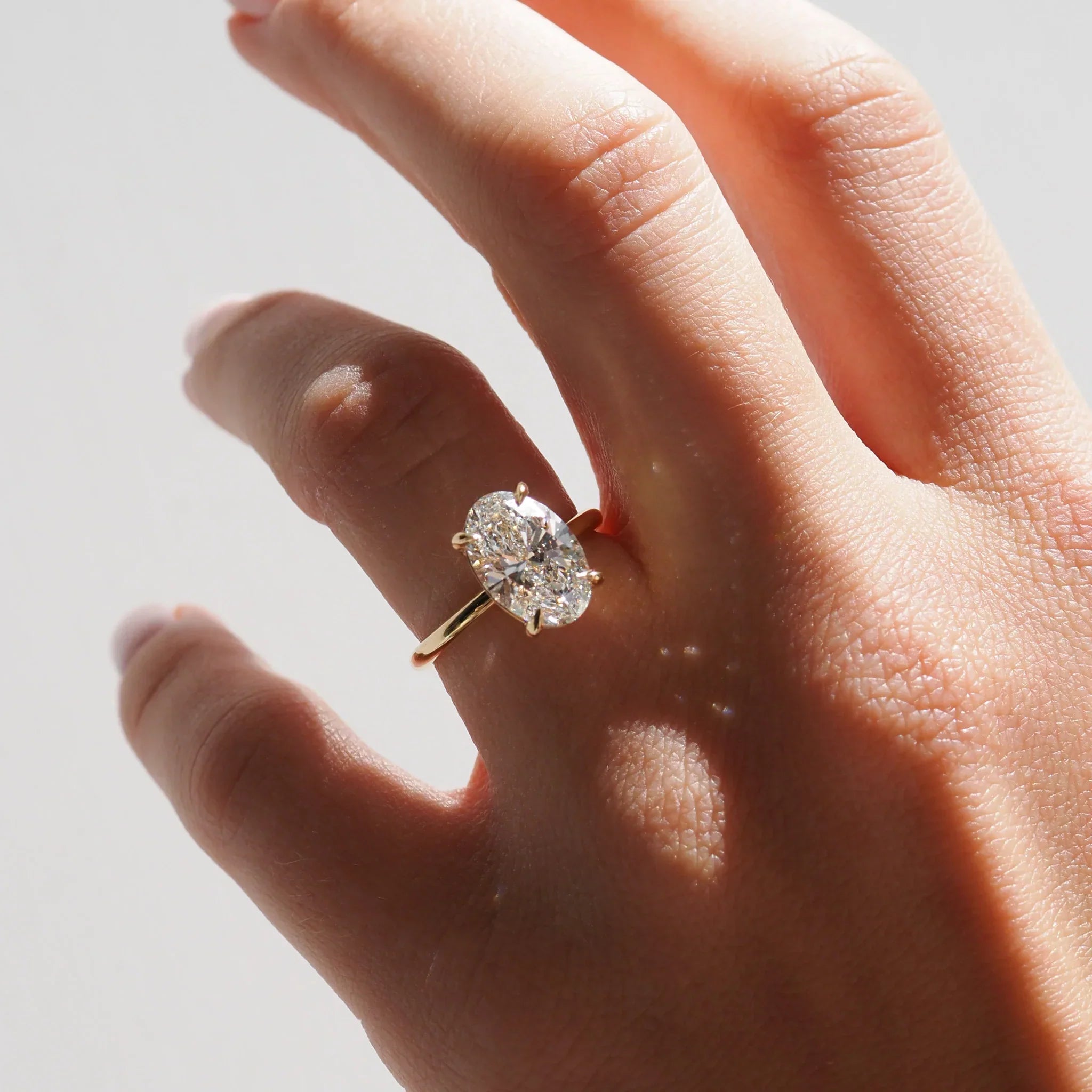 The Emma 3.00ct Oval cut Lab Grown Diamond Solitaire Engagement Ring