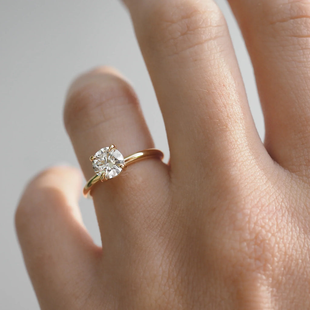 The Emma 1.00ct Round cut Lab Grown Diamond Solitaire Engagement Ring