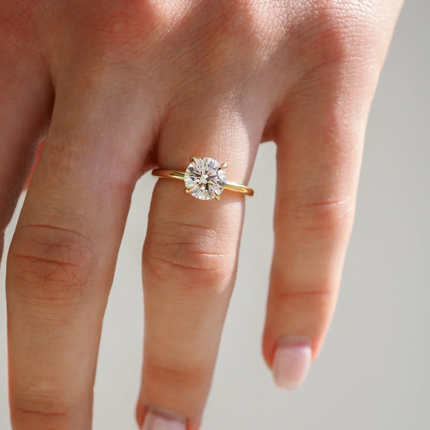 The Emma 1.50ct Round cut Lab Grown Diamond Solitaire Engagement Ring