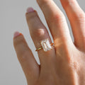 The Emma 4.00ct Emerald cut Lab Grown Diamond Solitaire Engagement Ring