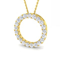 1.00ctw Lab Grown Diamond Circle Necklace in 9k Gold