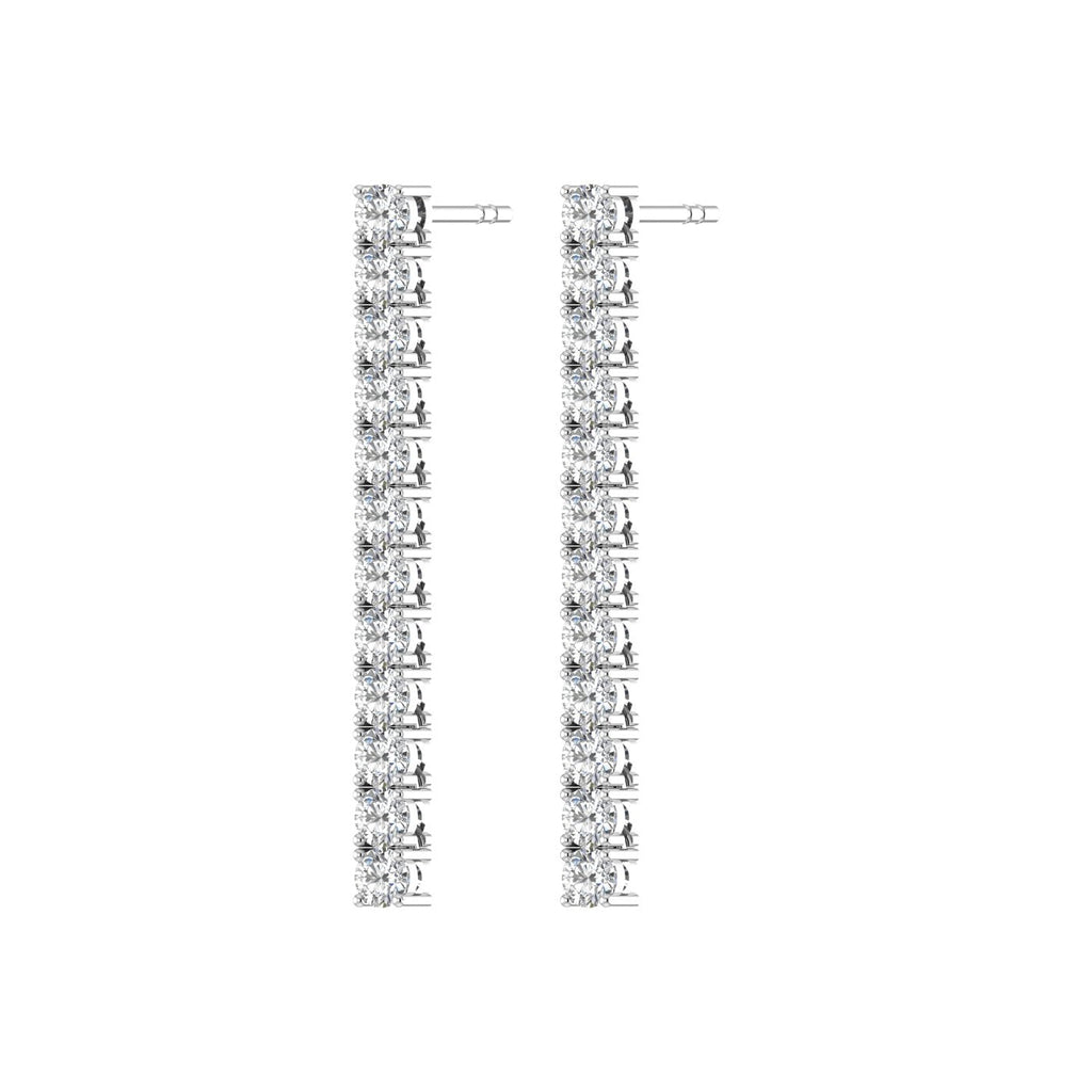 2.00ct Lab Grown Diamond Line Drop Earrings in 14k Gold