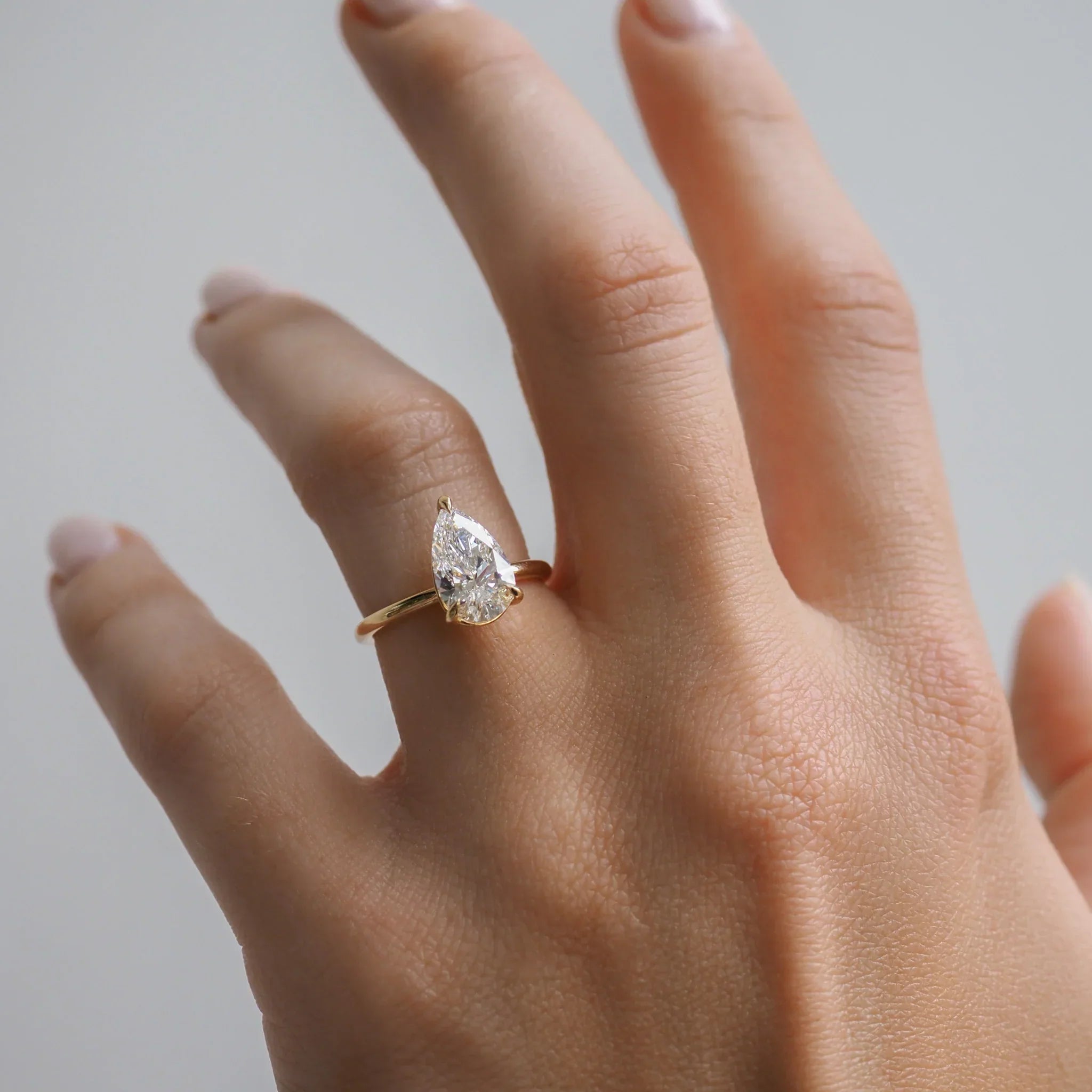 The Emma 2.00ct Pear cut Lab Grown Diamond Solitaire Engagement Ring