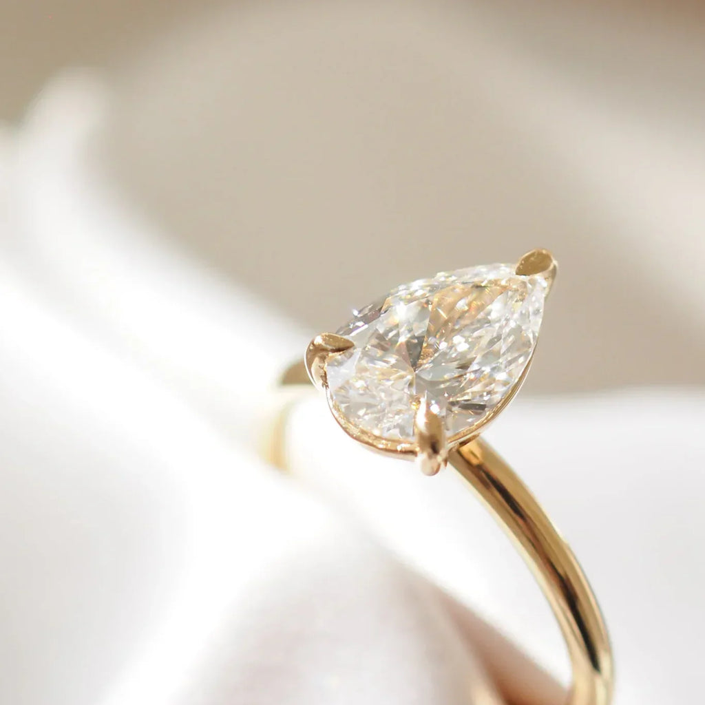 The Emma 1.50ct Pear cut Lab Grown Diamond Solitaire Engagement Ring